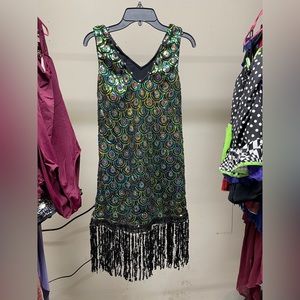 Peacock Flapper Dress